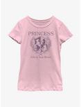 Disney Princesses Follow Your Heart Crest Youth Girls T-Shirt, PINK, hi-res