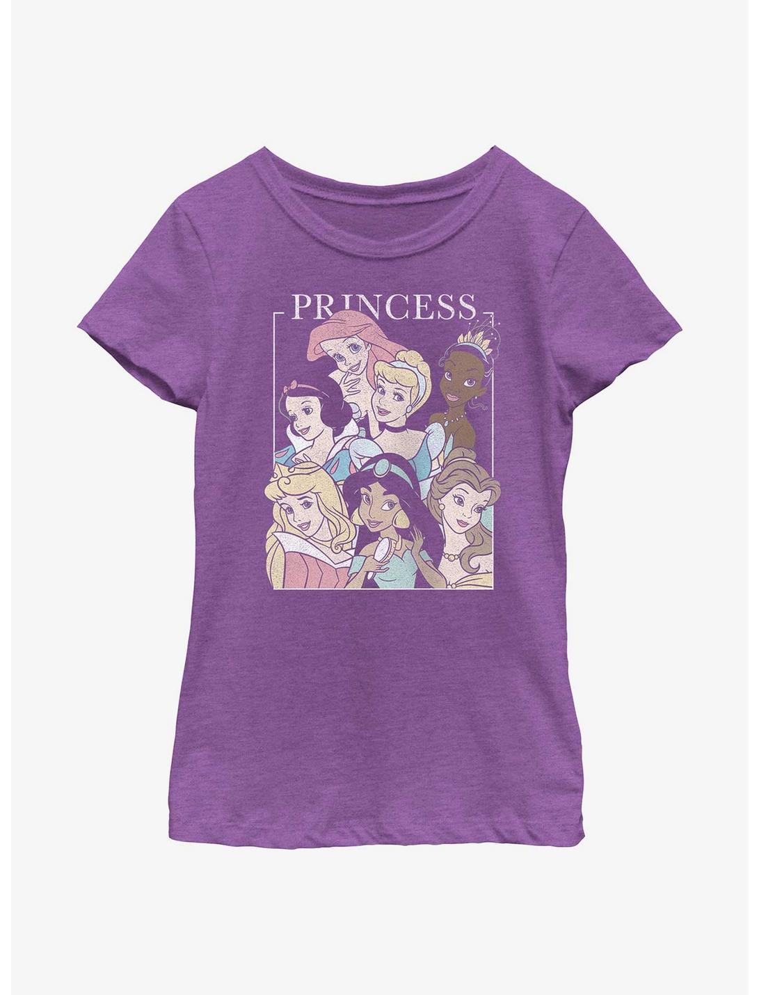 Disney Princesses Group Portraits Youth Girls T-Shirt, PURPLE BERRY, hi-res