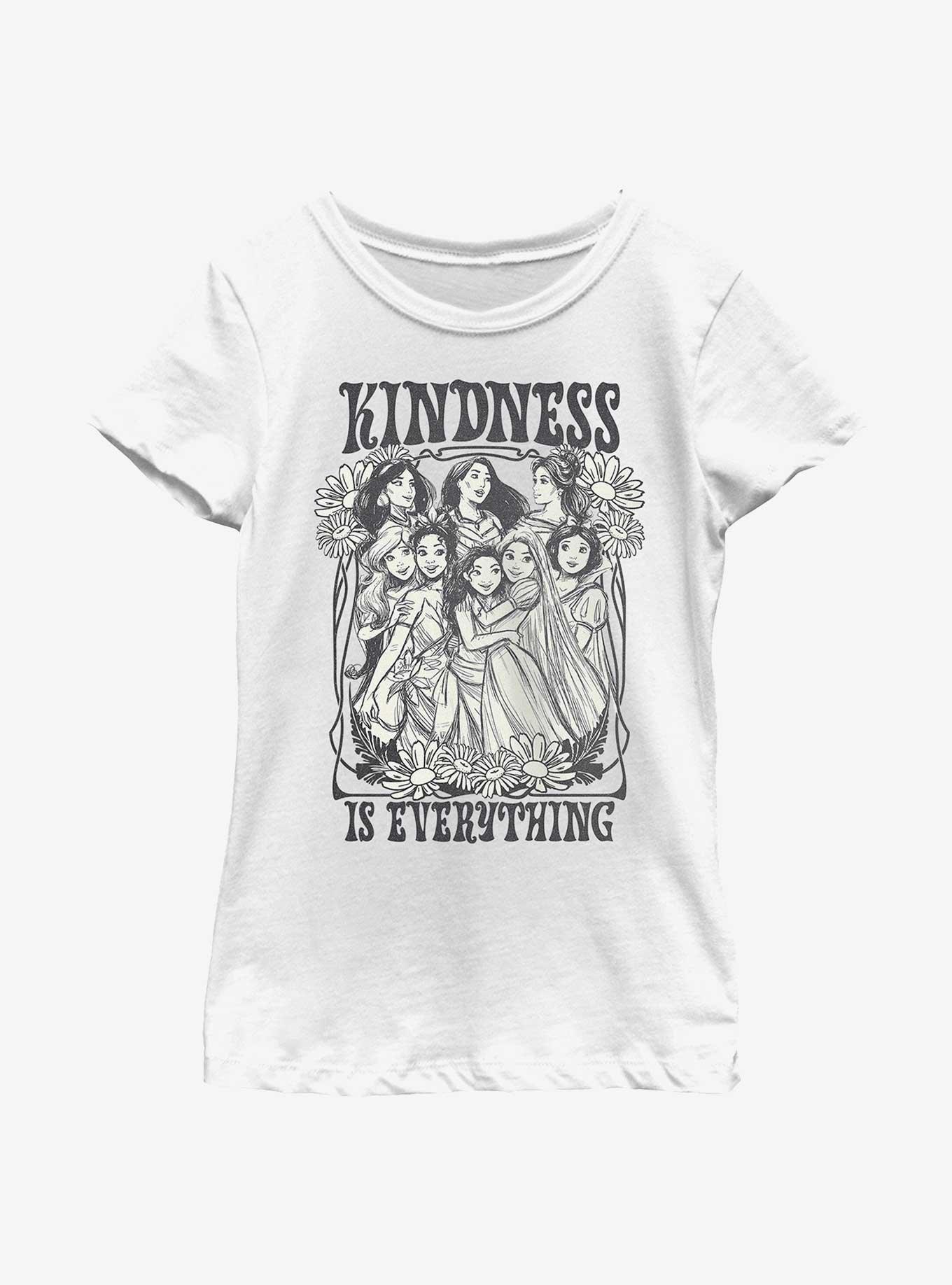 Disney Princesses Kindness Is Everything Youth Girls T-Shirt, WHITE, hi-res