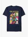 Disney Princesses Face Character Grid T-Shirt, NAVY, hi-res