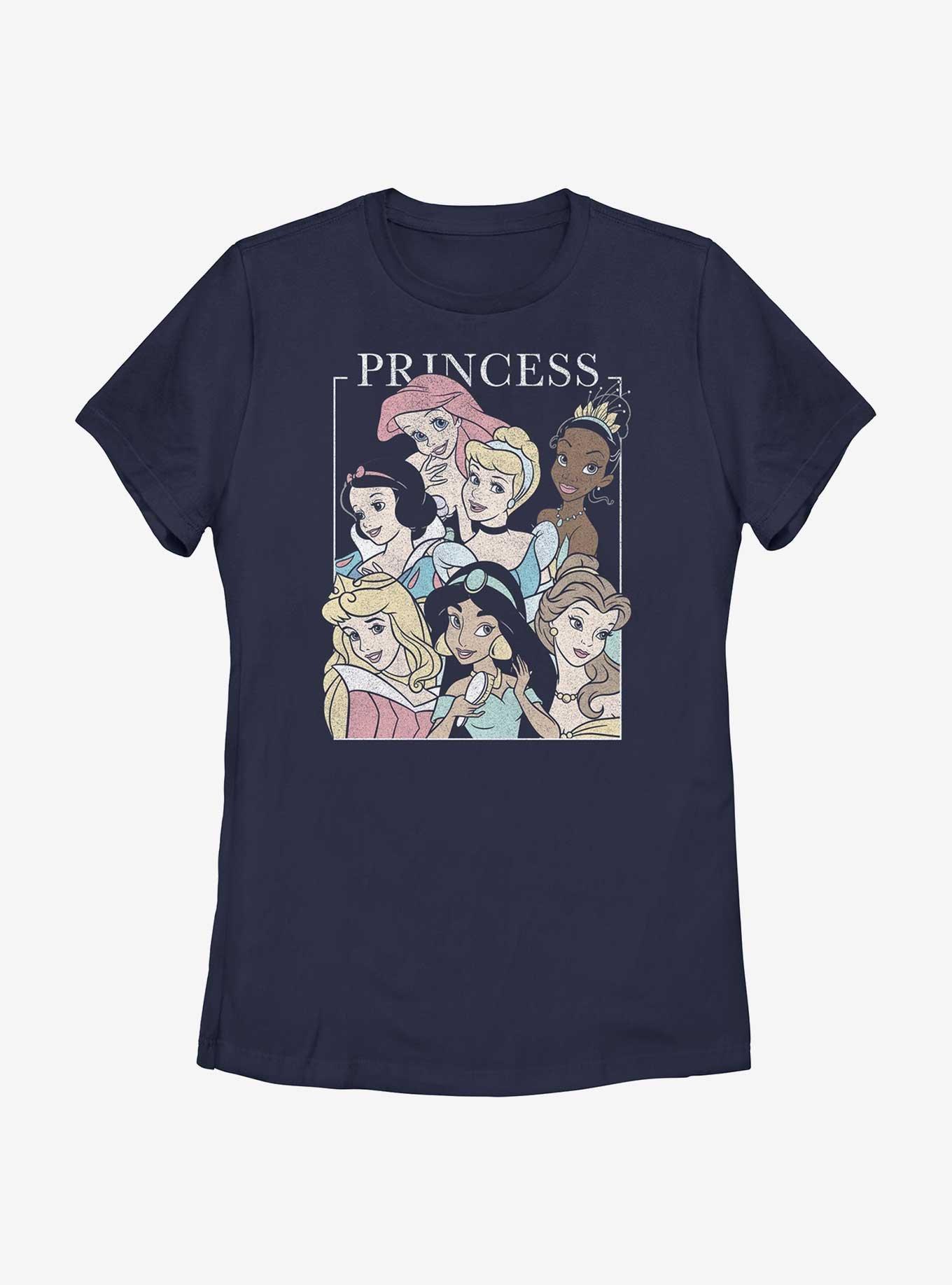Disney Princesses Group Portraits Womens T-Shirt, NAVY, hi-res