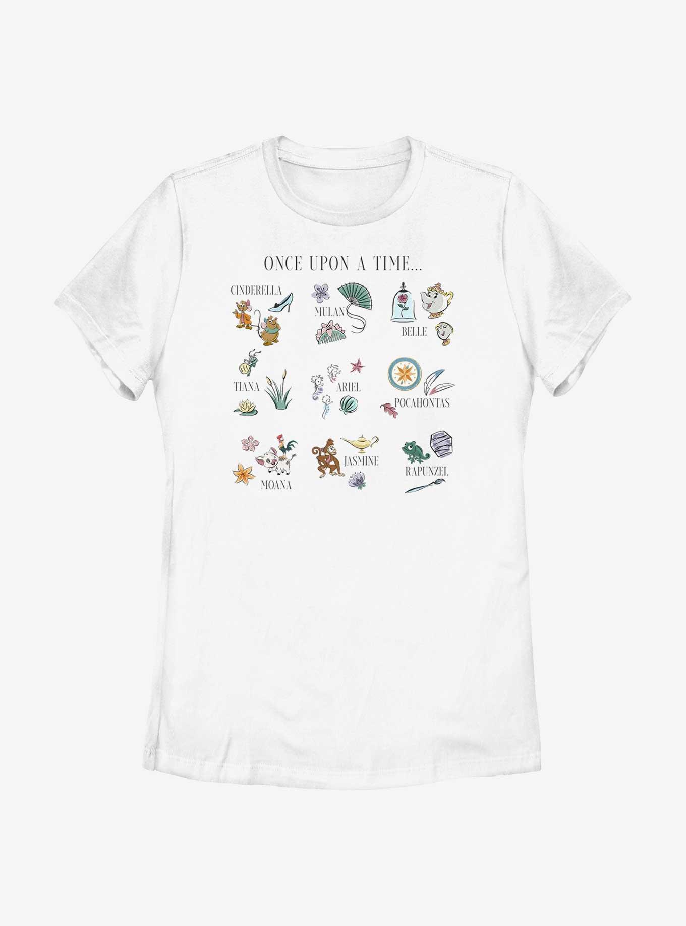 Disney Princesses Once Upon A Time Icons Womens T-Shirt, , hi-res