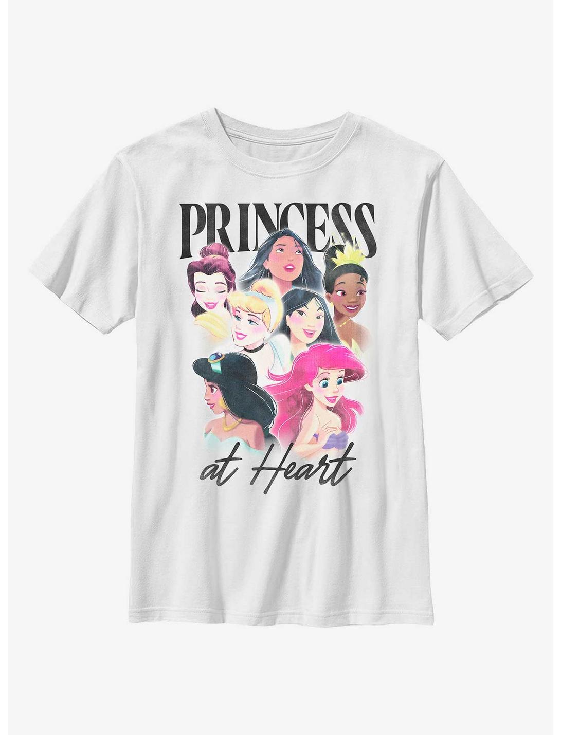 Disney Princesses Princess At Heart Youth T-Shirt, WHITE, hi-res