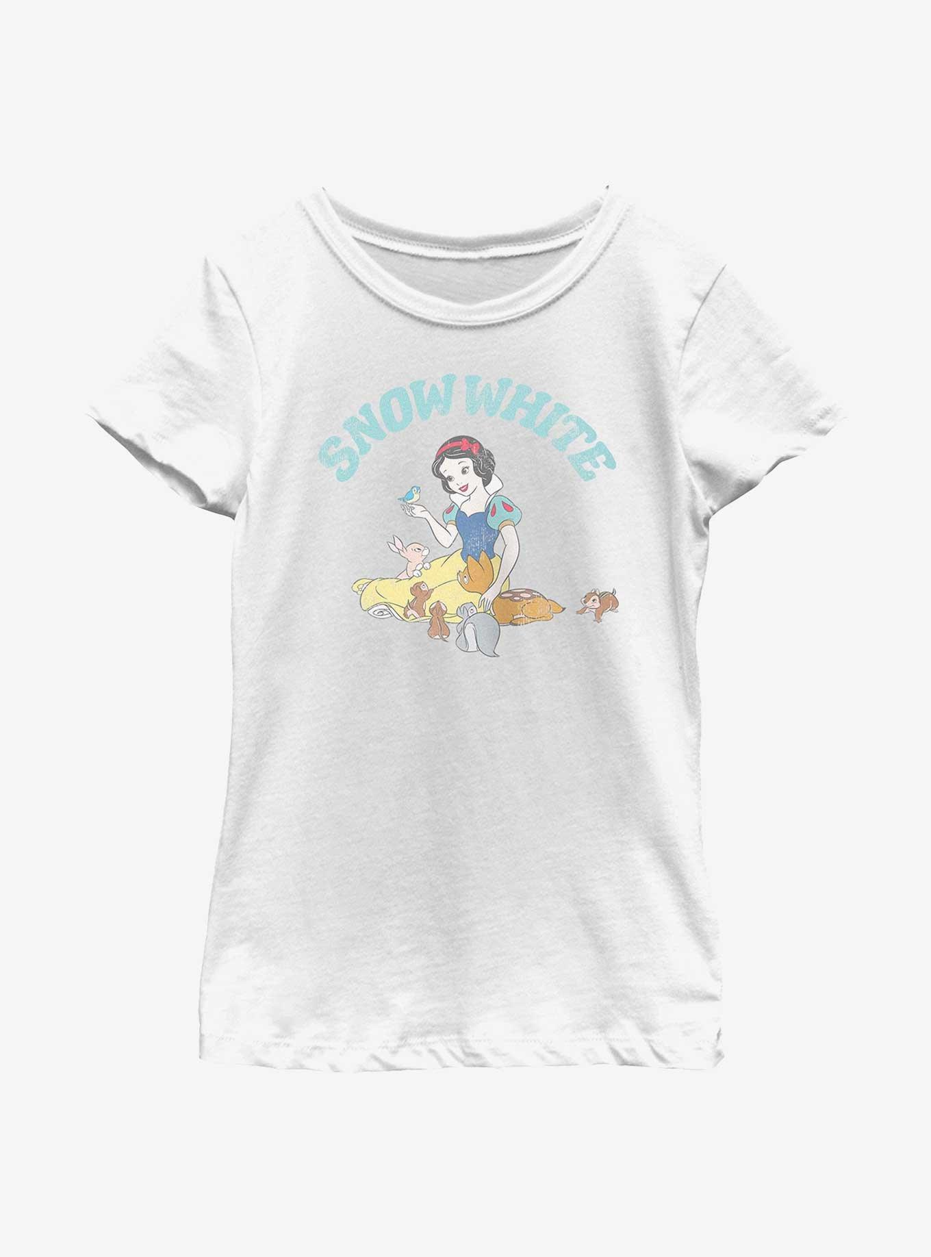 Disney Snow White And The Seven Dwarfs Snow White And Woodland Animals Youth Girls T-Shirt, , hi-res