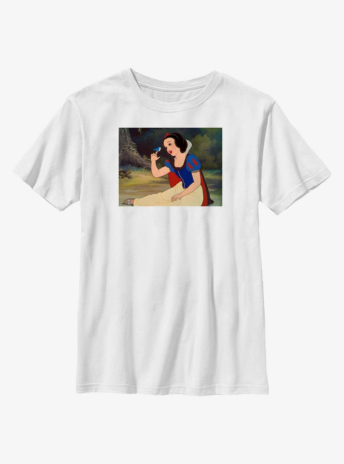 Disney Snow White And The Seven Dwarfs Singing Scene Youth T-Shirt, WHITE, hi-res