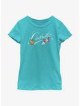 Disney Cinderella Mice Logo Youth Girls T-Shirt, TAHI BLUE, hi-res