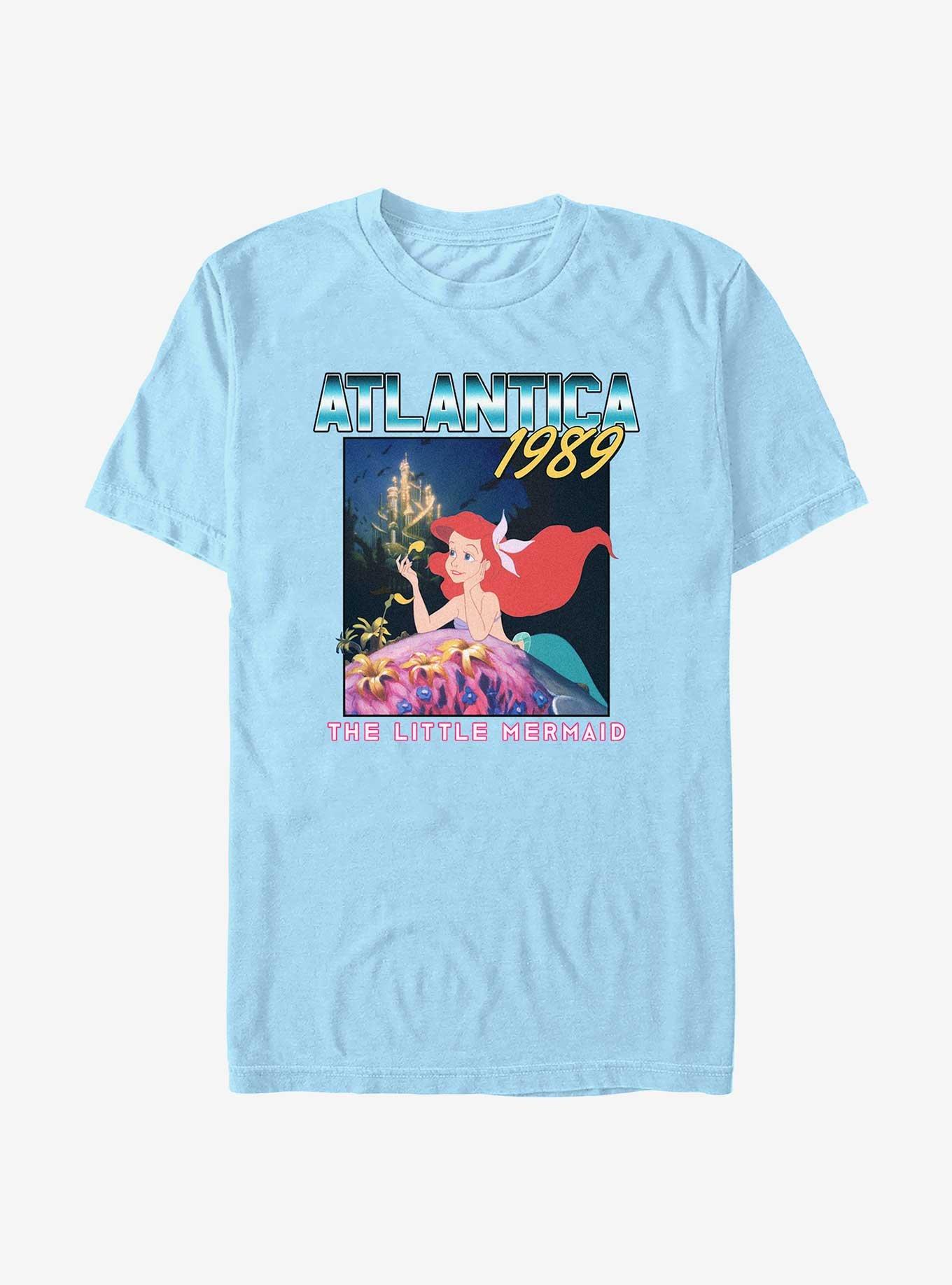 Disney The Little Mermaid Atlantica 1989 T-Shirt, LT BLUE, hi-res view 1