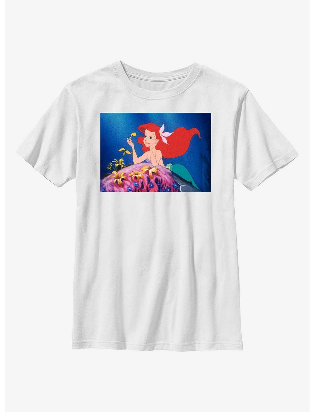 Disney The Little Mermaid Ariel Movie Scene Youth T-Shirt, WHITE, hi-res