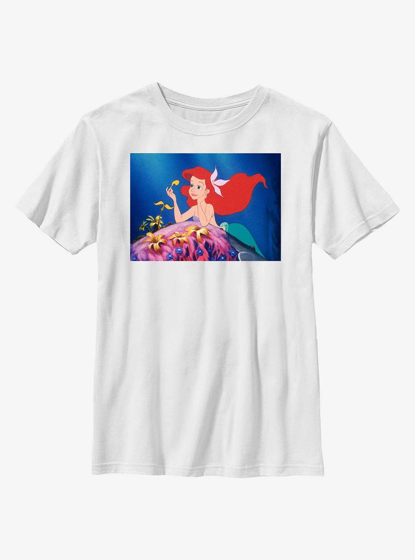 Disney The Little Mermaid Ariel Movie Scene Youth T-Shirt, WHITE, hi-res
