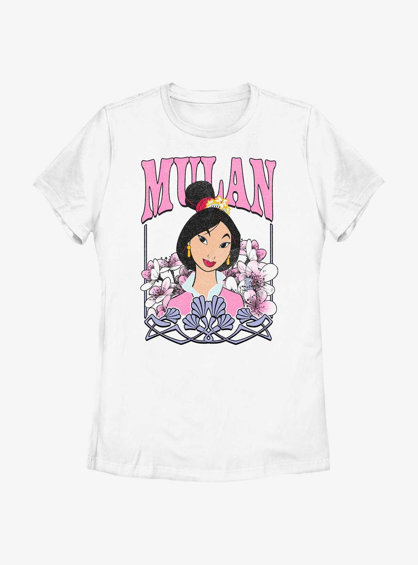Disney Mulan Floral Portrait Womens T-Shirt, , hi-res