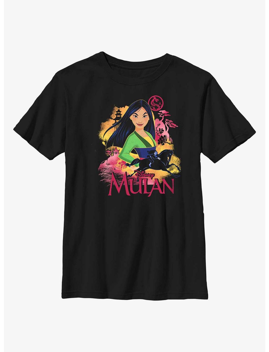 Disney Mulan Scene Portrait Youth T-Shirt, BLACK, hi-res
