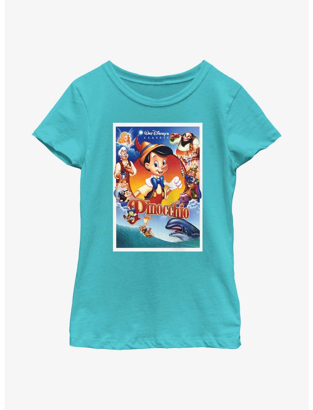 Disney Pinocchio Classic Movie Poster Youth Girls T-Shirt, TAHI BLUE, hi-res