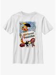 Disney Pinocchio Watercolor Cover Youth T-Shirt, WHITE, hi-res