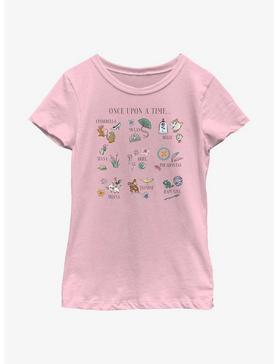 Disney Princesses Once Upon A Time Icons Youth Girls T-Shirt, , hi-res