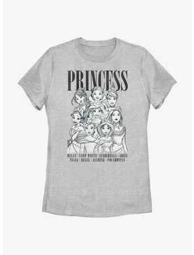 Disney Princesses Outline Group Stack Womens T-Shirt, , hi-res