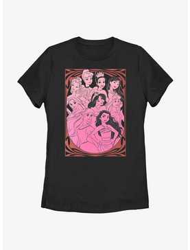 Disney Princesses Outline Swirl Print Womens T-Shirt, , hi-res
