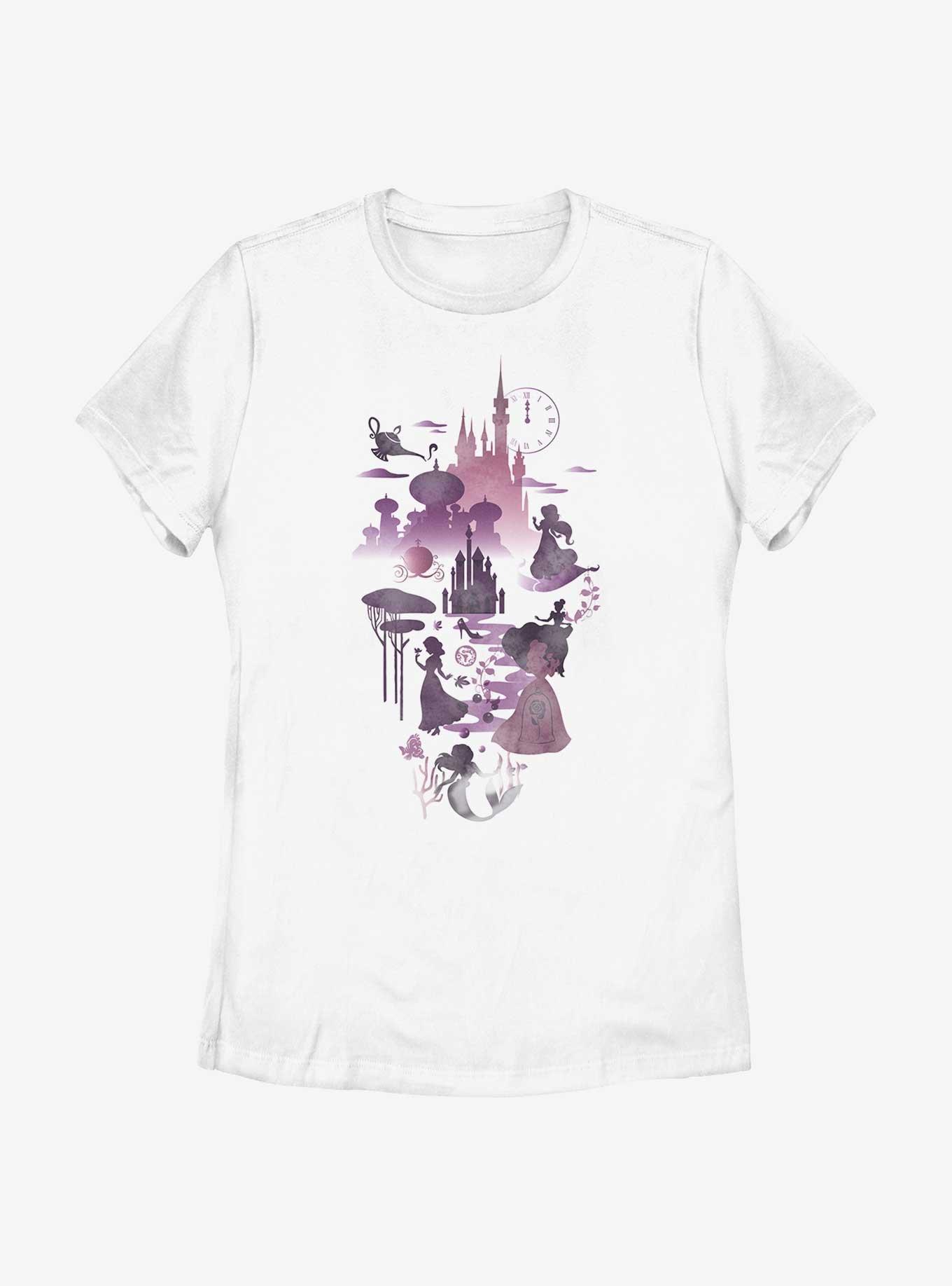 Disney Princesses Vignette Collage Womens T-Shirt, , hi-res