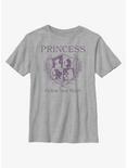 Disney Princesses Follow Your Heart Crest Youth T-Shirt, ATH HTR, hi-res