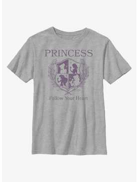 Disney Princesses Follow Your Heart Crest Youth T-Shirt, , hi-res