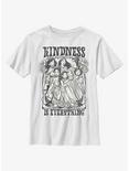 Disney Princesses Kindness Is Everything Youth T-Shirt, WHITE, hi-res