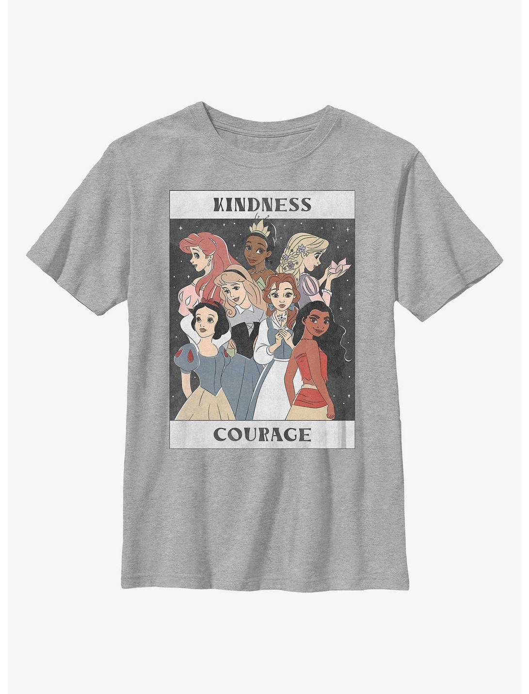 Disney Princesses Kindness and Courage Youth T-Shirt, ATH HTR, hi-res