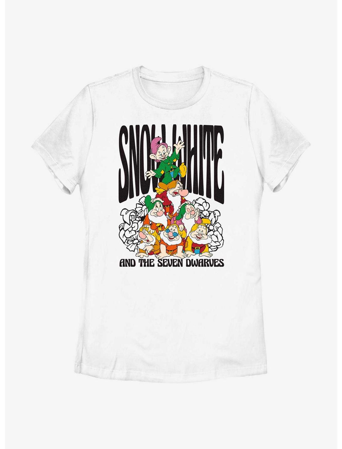 Disney Snow White And The Seven Dwarfs Dwarf Stack Womens T-Shirt, WHITE, hi-res