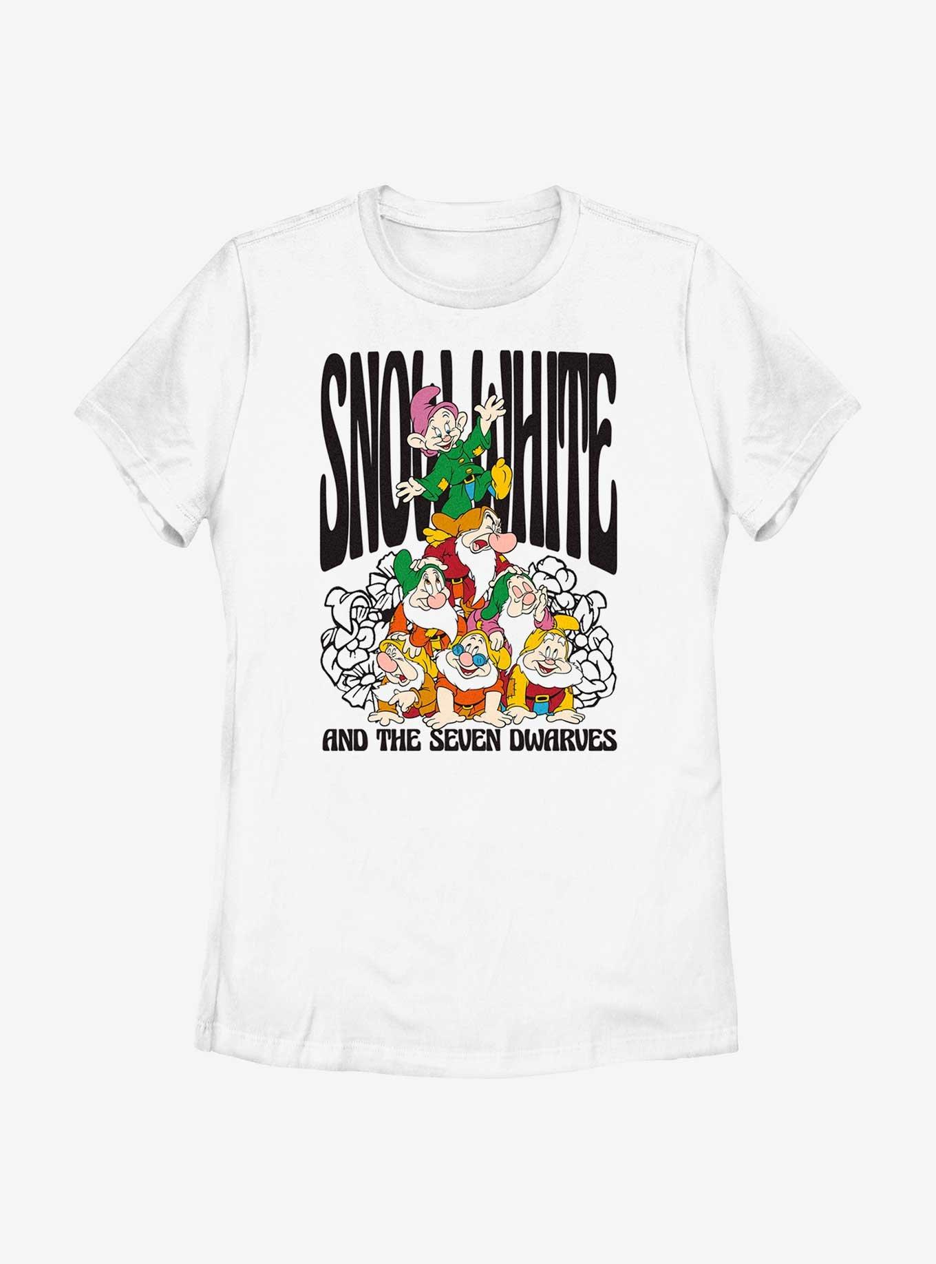 Disney Snow White And The Seven Dwarfs Dwarf Stack Womens T-Shirt, WHITE, hi-res