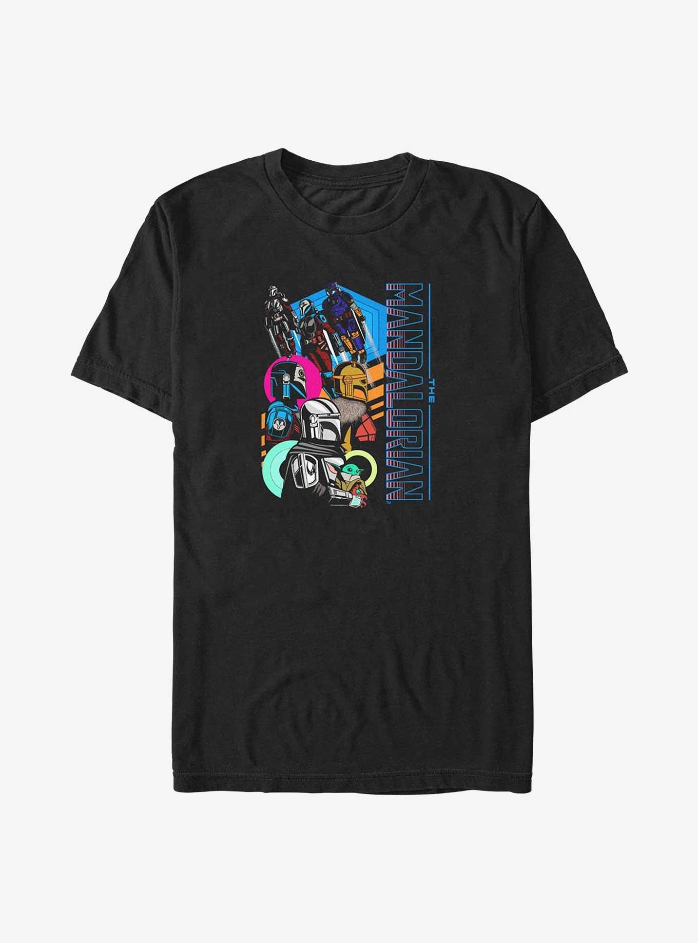 Star Wars The Mandalorian Bounty Hunter Profile Big & Tall T-Shirt, BLACK, hi-res