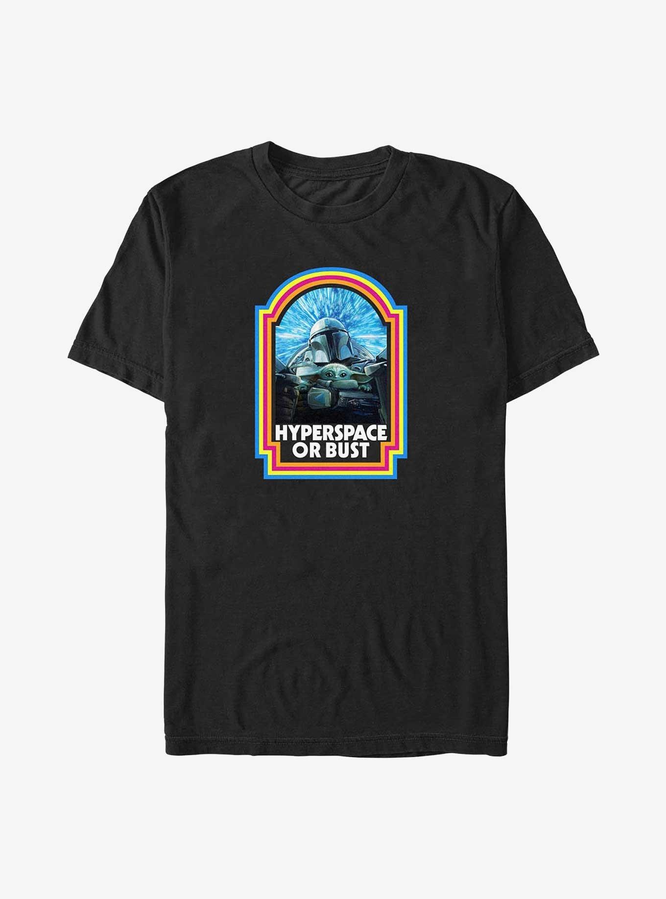 Star Wars The Mandalorian Hyperspace or Bust Big & Tall T-Shirt, BLACK, hi-res