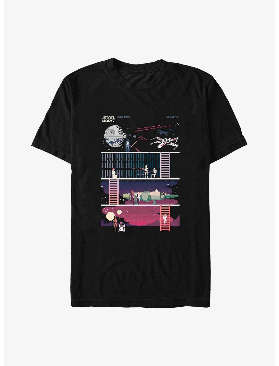 Star Wars Pixel Game Level IV Big & Tall T-Shirt, BLACK, hi-res
