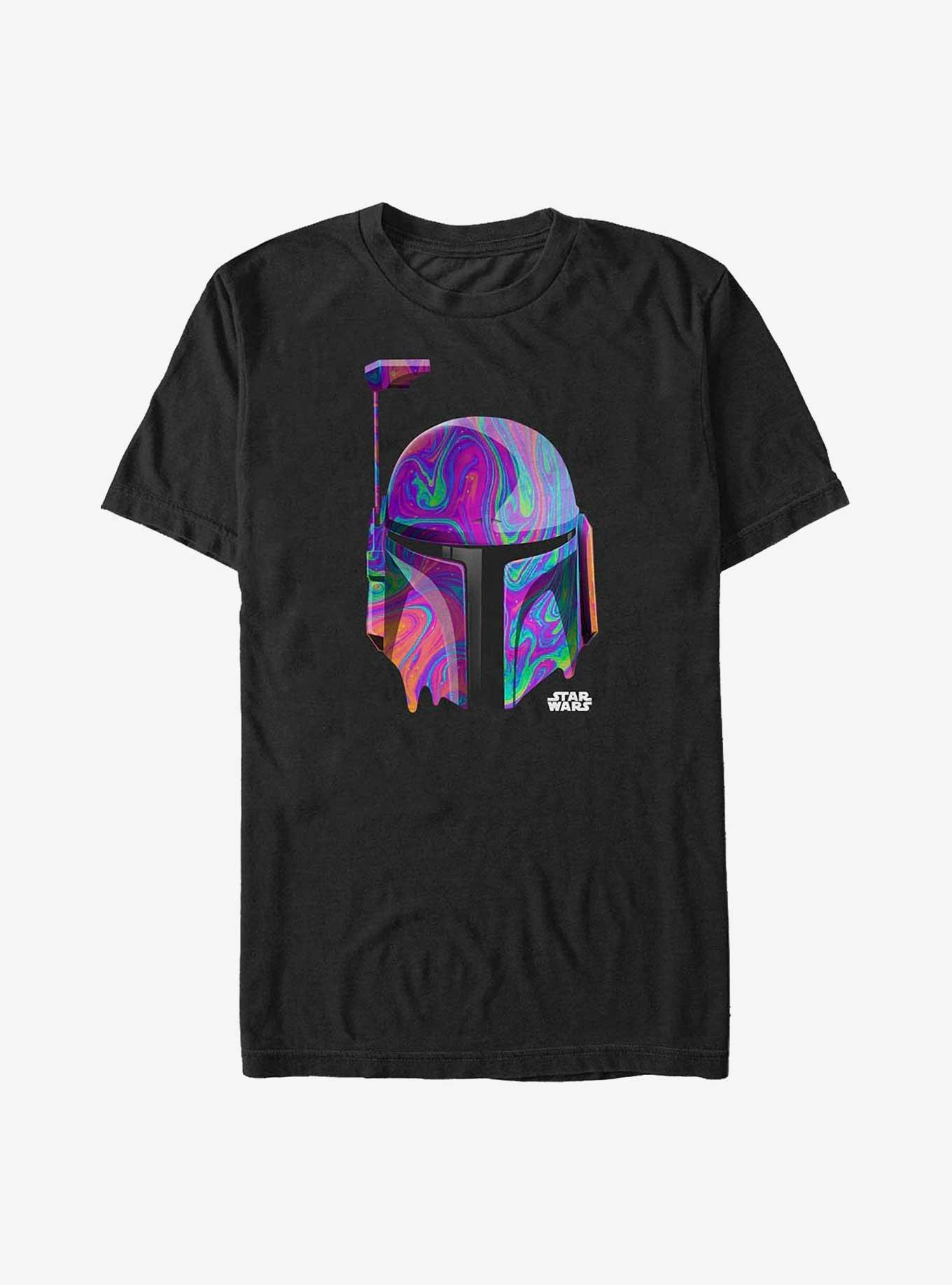 Star Wars Psychedelic Boba Helmet Big & Tall T-Shirt, BLACK, hi-res