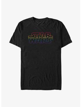 Star Wars Rainbow Outline Logo Big & Tall T-Shirt, , hi-res