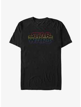 Star Wars Rainbow Outline Logo Big & Tall T-Shirt, , hi-res