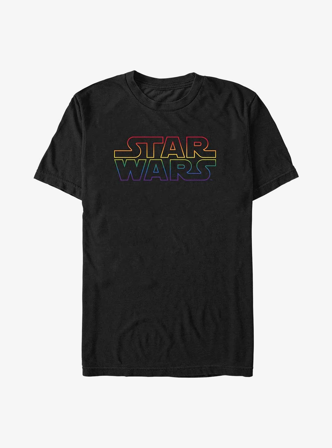 Star Wars Rainbow Outline Logo Big & Tall T-Shirt, , hi-res