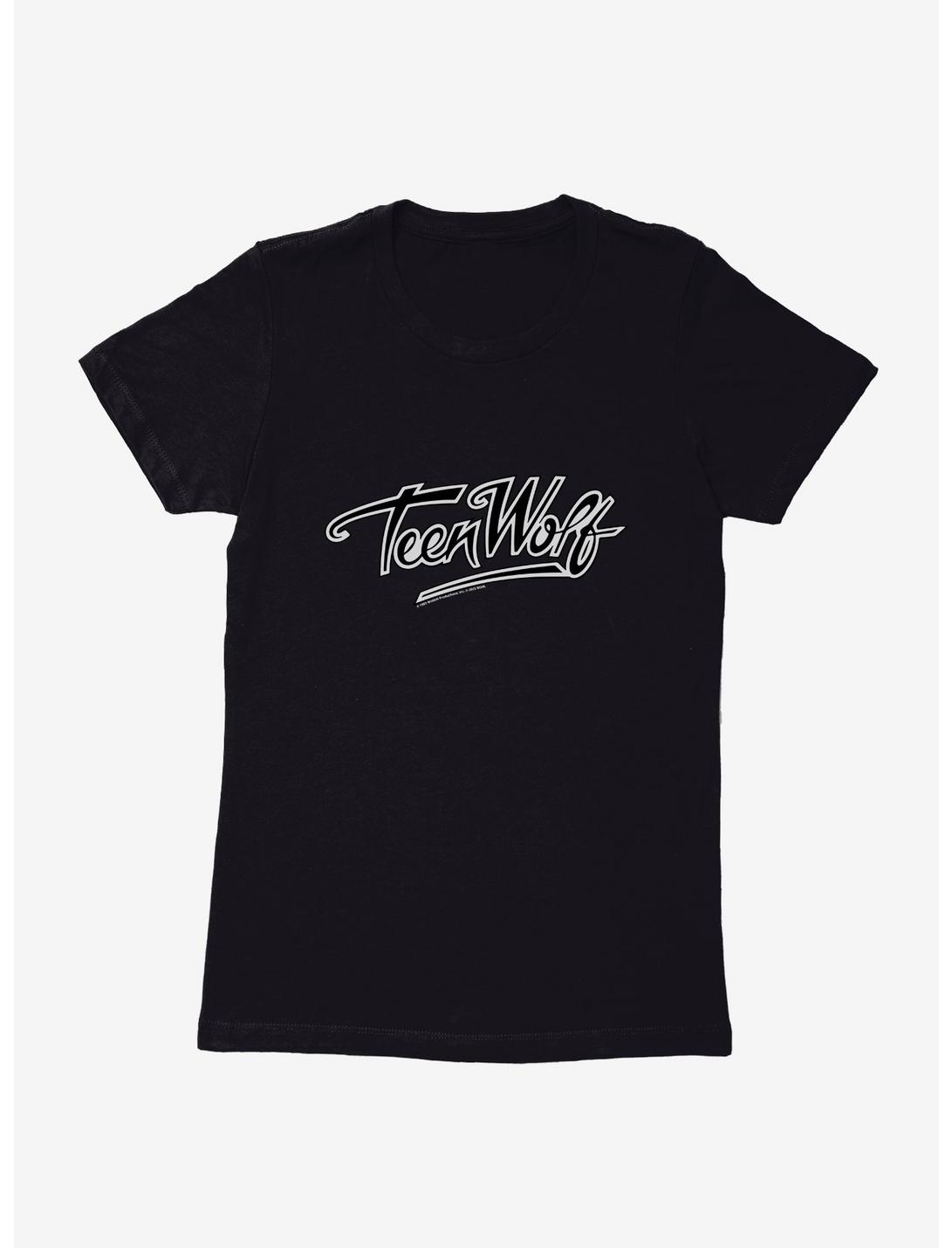 Teen Wolf Movie Title Logo Womens T-Shirt, BLACK, hi-res