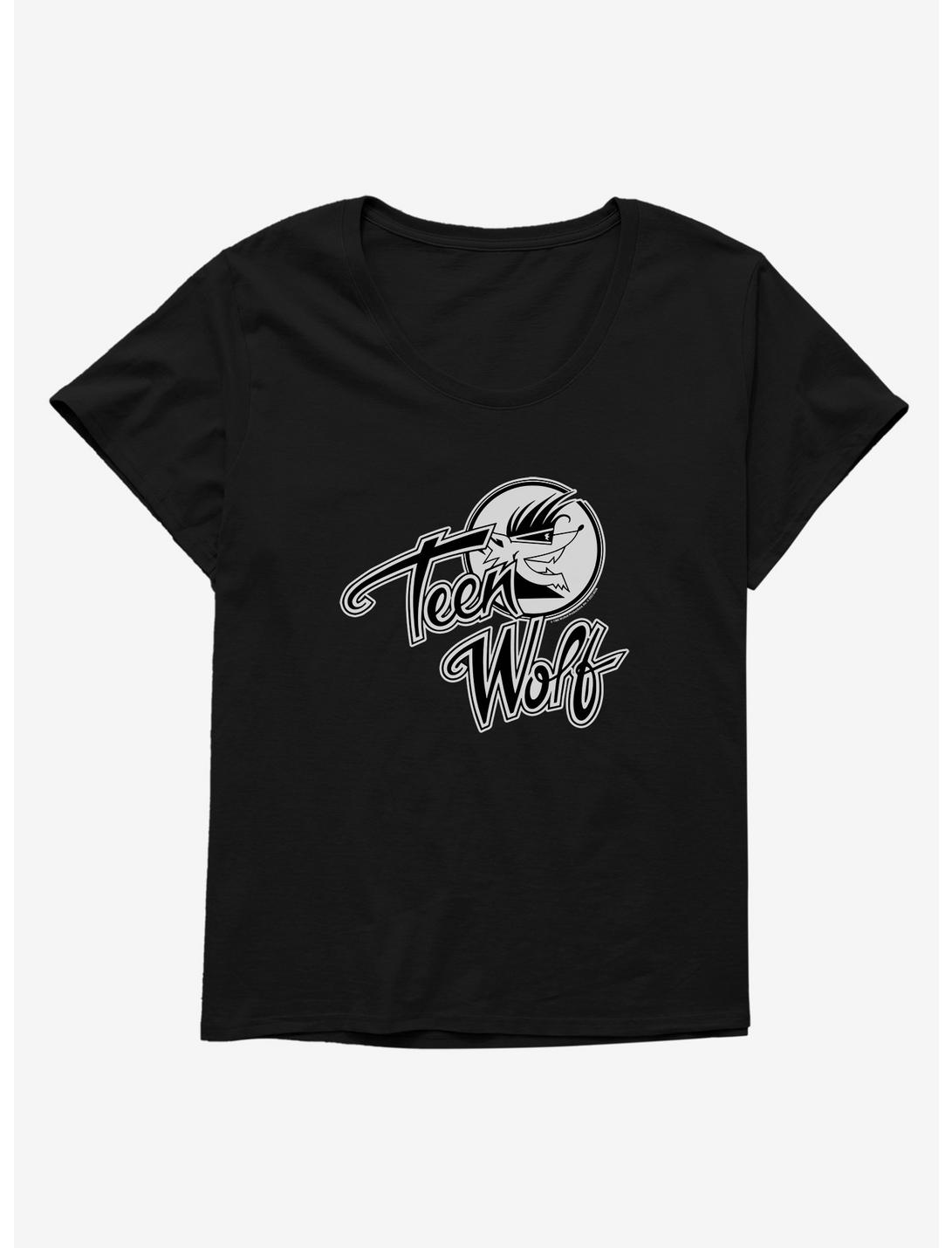 Teen Wolf Logo Womens T-Shirt Plus Size, BLACK, hi-res