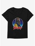 Teen Wolf Side Profile Title Womens T-Shirt Plus Size, BLACK, hi-res