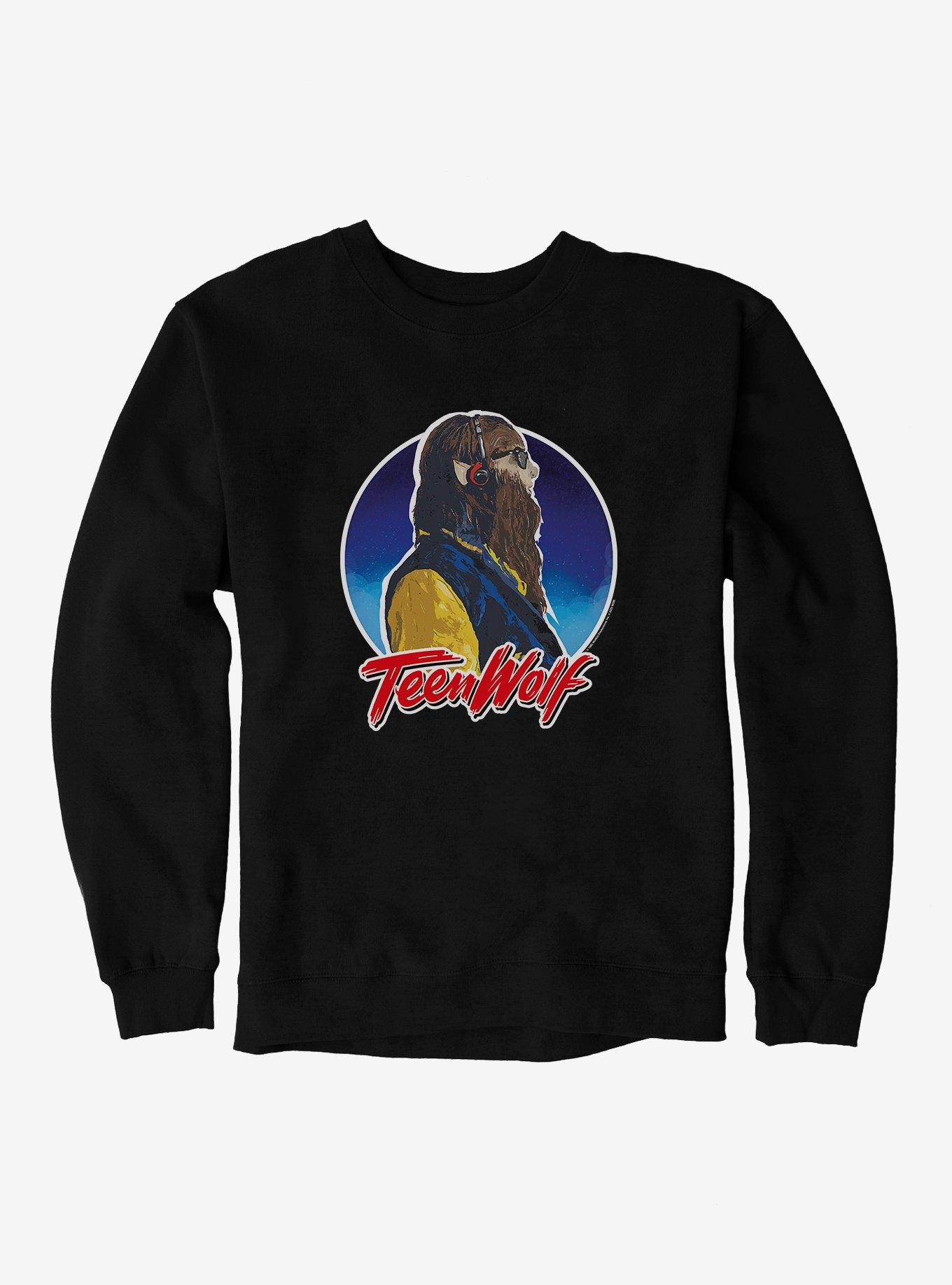 Teen Wolf Side Profile Title Sweatshirt, BLACK, hi-res