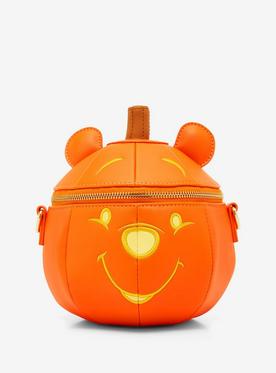 Loungefly Disney Winnie the Pooh Jack-o-Lantern Pooh Bear Figural Glow-in-the-Dark Crossbody Bag