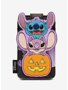 Loungefly Disney Lilo & Stitch: The Series Angel & Stitch Pumpkin Cardholder - BoxLunch Exclusive, , hi-res