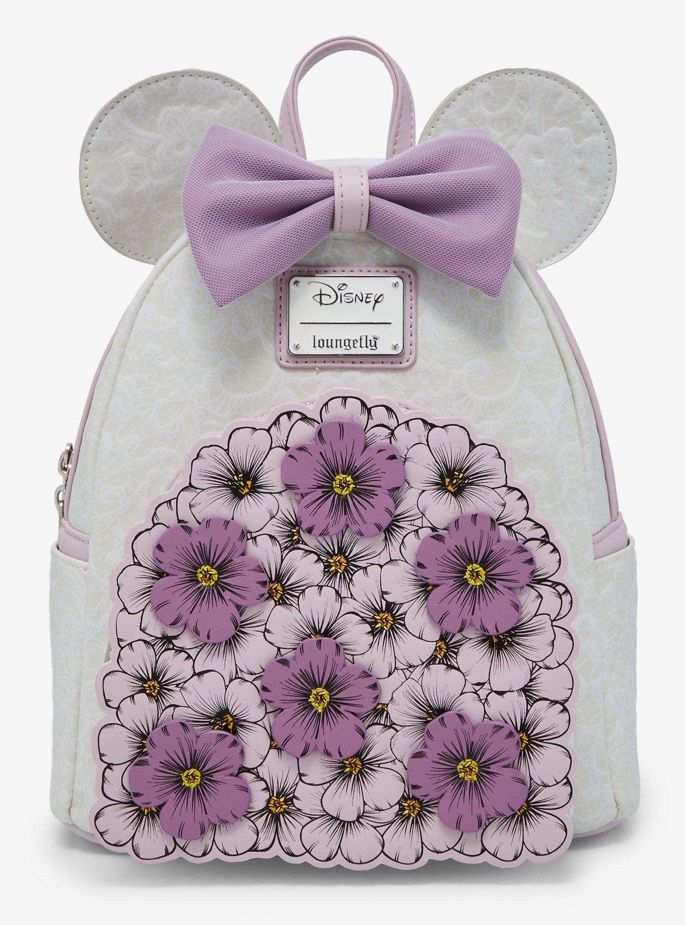 Loungefly x Disney Women's Mickey & Minnie Mouse Floral Zip Around