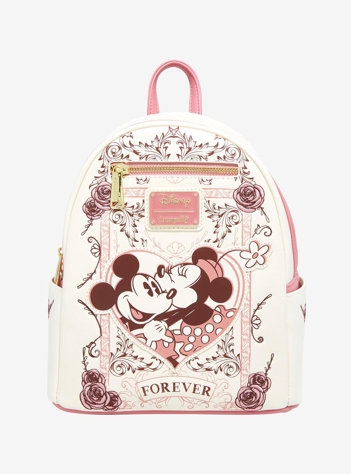 Loungefly x Disney Women's Mickey & Minnie Mouse Floral Zip Around