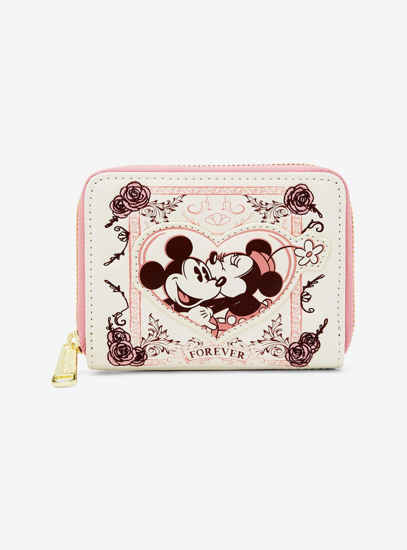 Loungefly Disney ミニーマウス フローラル レース ウォレット Amazon.com: Loungefly Disney Minnie Mouse Floral Zip-Around