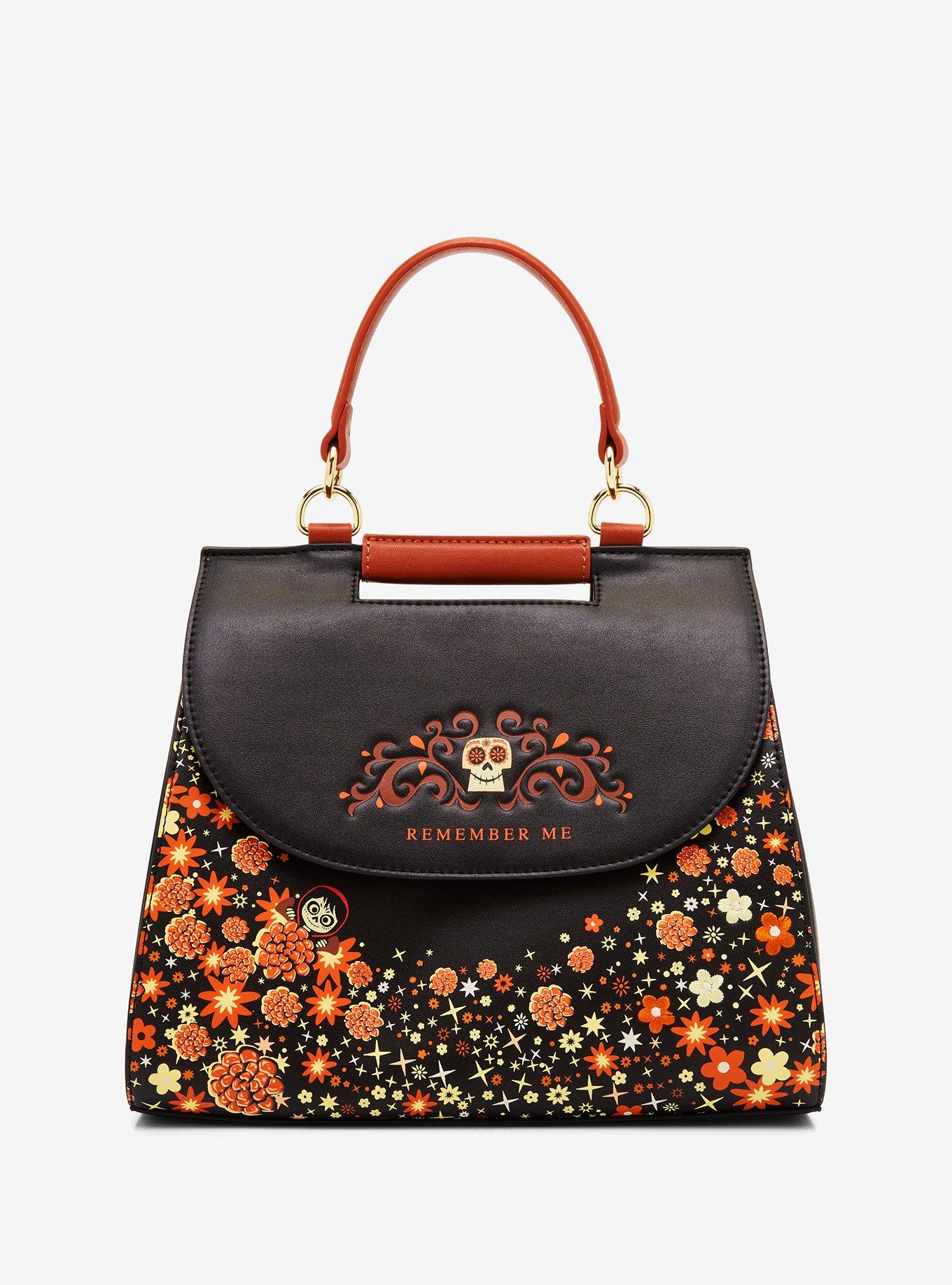 Loungefly Disney Pixar Coco Marigold Allover Print Handbag - BoxLunch  Exclusive