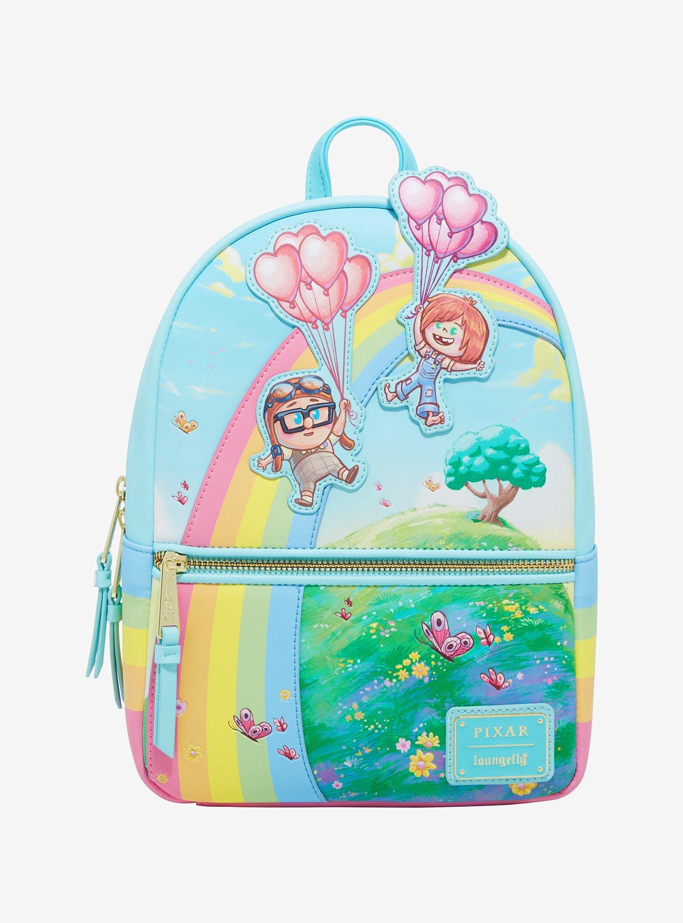 Loungefly Disney Pixar Up Carl & Ellie Rainbow Mini Backpack