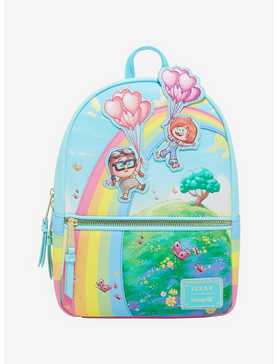 Loungefly Disney Pixar Up Carl & Ellie Rainbow Mini Backpack - BoxLunch Exclusive, , hi-res