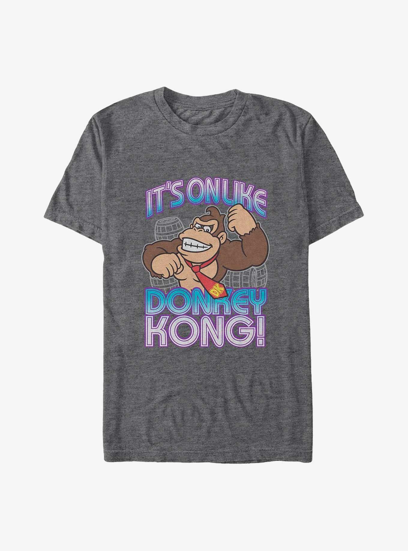 Mario Its On Like Donkey Kong Big & Tall T-Shirt, CHAR HTR, hi-res