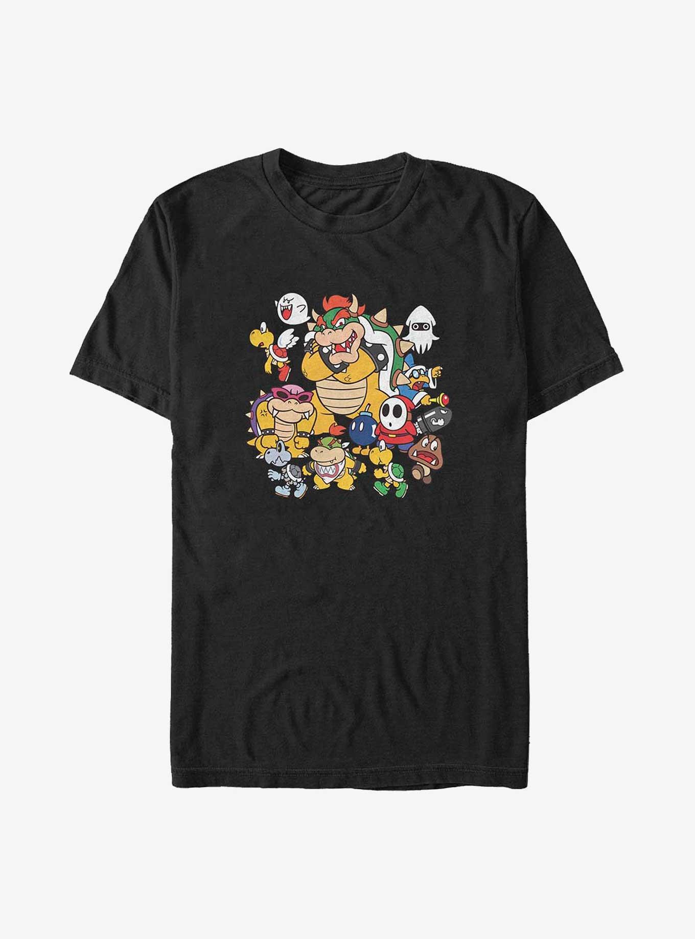 Mario Villain Group Big & Tall T-Shirt, BLACK, hi-res