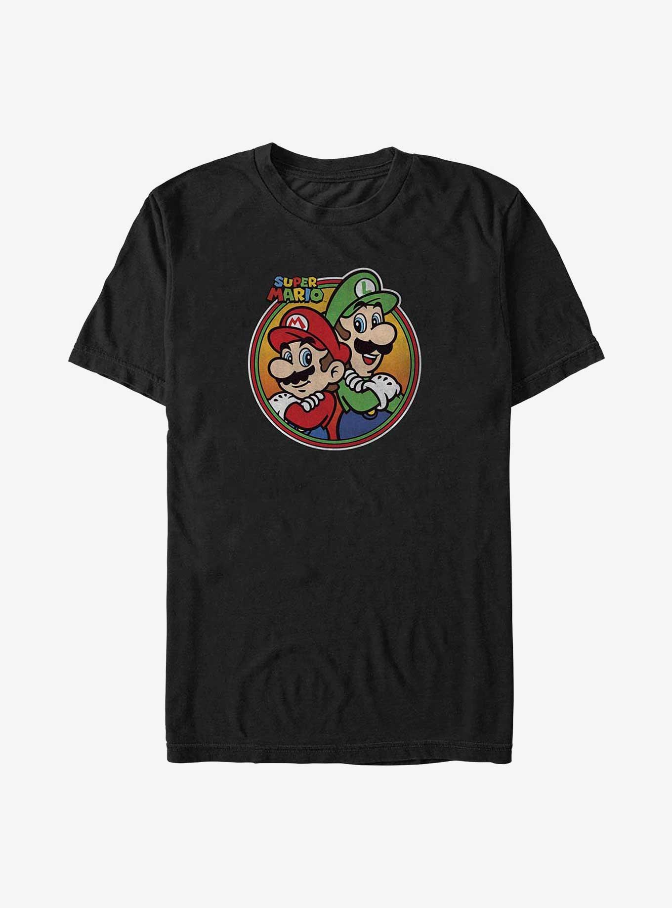 Nintendo Bros Mario and Luigi Big & Tall T-Shirt, BLACK, hi-res