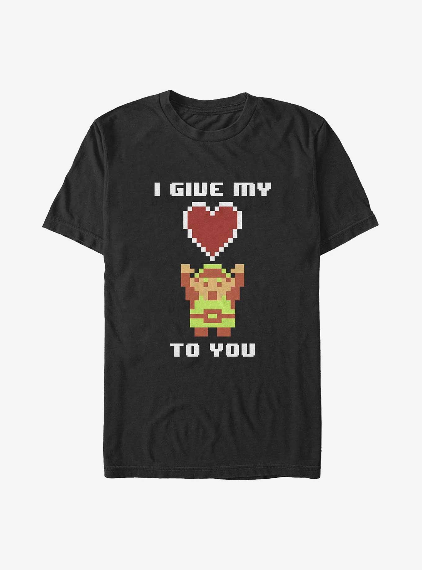 The Legend of Zelda Link I Give My Heart To You Big & Tall T-Shirt, BLACK, hi-res